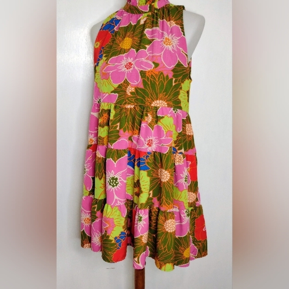 TIERED FLORAL TENT DRESS - Picture 5 of 8